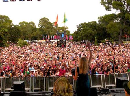 Blick von der Bühne WOMADelaide Festival in Adelaide