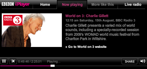 Charlie Gillet auf BBC 3